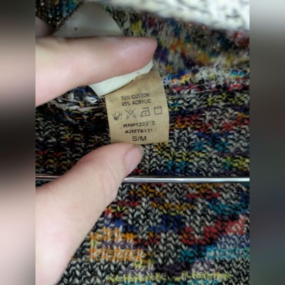 Northern Angel Anthropologie Long Cardigan Boho Duster Aztec Print Sweater S/M - Picture 8 of 11